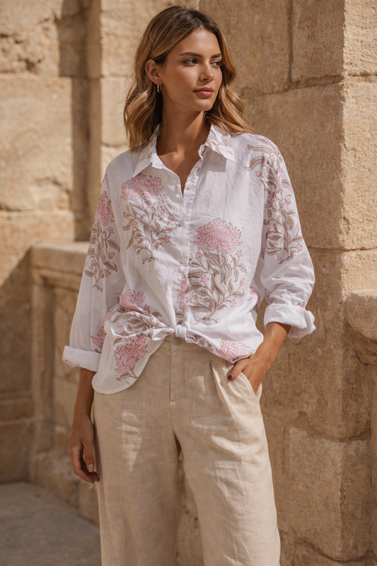 Cotton Classic Shirt in Cherry Blossom Pink