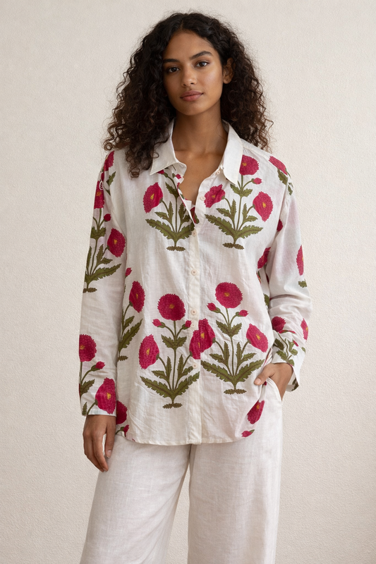 Cotton Classic Shirt in Fuchsia