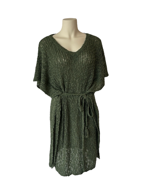 Mini Knit Dress in Eucalyptus